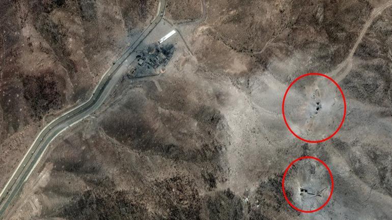 ABD'nin hedef aldığı Fordo nükleer tesisinin saldırı sonrası uydu görüntüsü